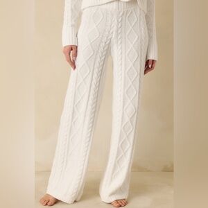 Z Supply Gemma Ivory Cable Knit Pants
